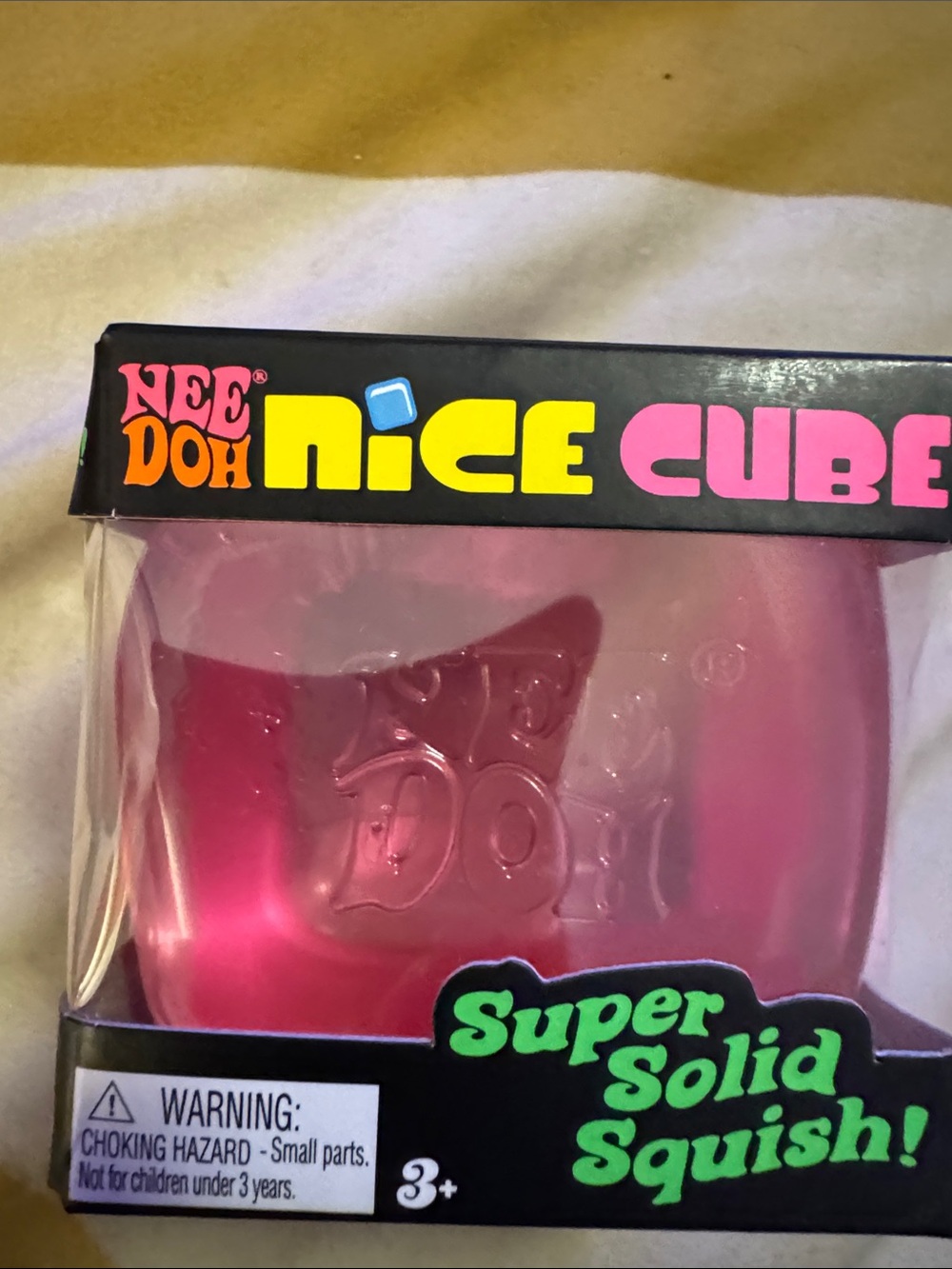 NeeDoh Nice Cube Super Solid Squish Toy - Pink
